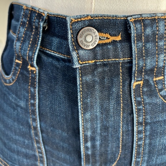 Veronica Beard Beverly Skinny Flare High Rise Dark Vintage Denim Jeans Womens 25 - Picture 4 of 11